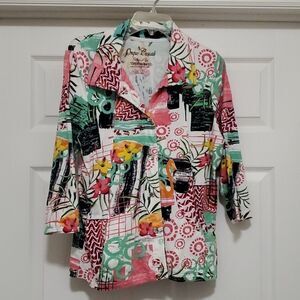 Onque Casuals multi color full zip sweatshirt XL